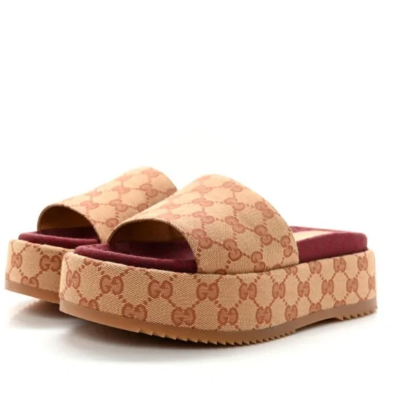 Gucci Supreme Angelina Platform Sandals Size 42 - Picture 1 of 8